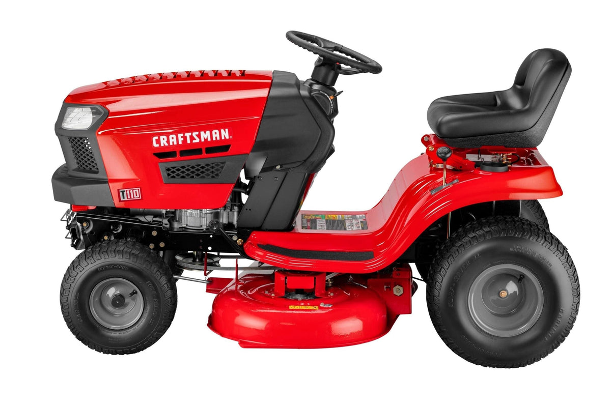 Craftsman T110 | 42″ Riding Mower | 17.5 HP Briggs & Stratton Engine | 7-Speed Transmission | 13AN77XS093