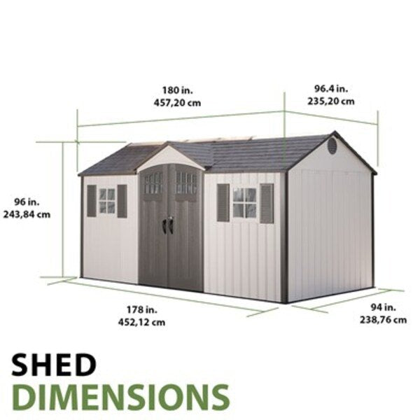 Lifetime 15 x 8 ft. Shed – 60138