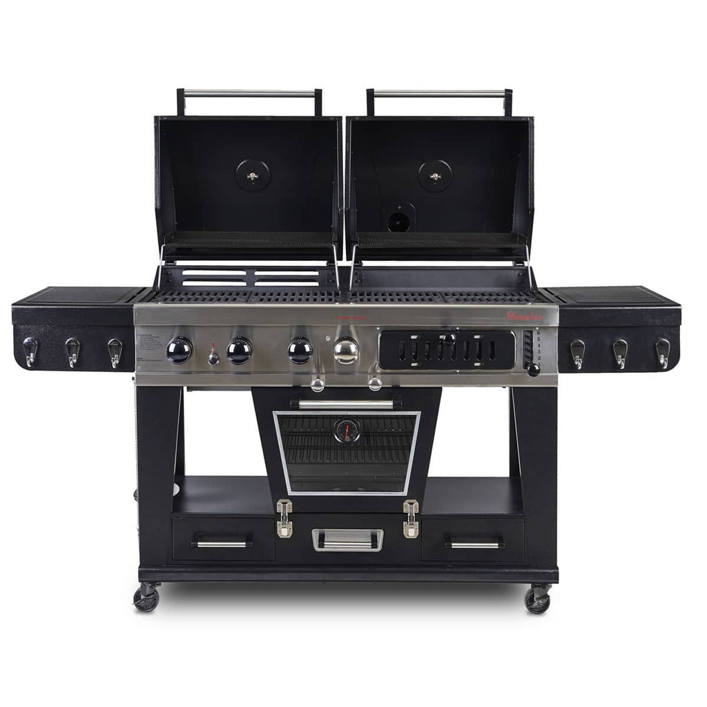 Pit Boss Memphis Ultimate Combo Gas and Charcoal Grill With Regulator And Cover