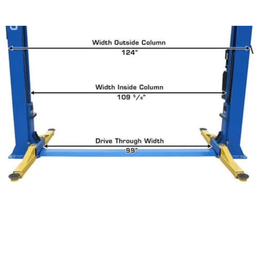 Atlas 8000 Lb Capacity Baseplate 2-Post Lift