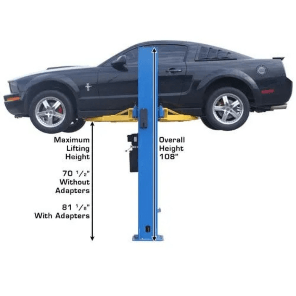 Atlas 8000 Lb Capacity Baseplate 2-Post Lift
