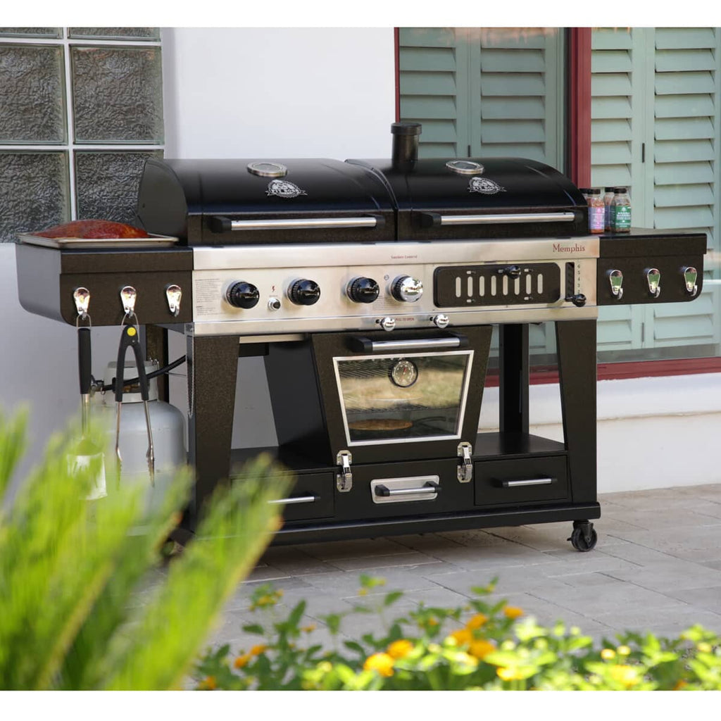 Pit Boss Memphis Ultimate Combo Gas and Charcoal Grill With Regulator And Cover