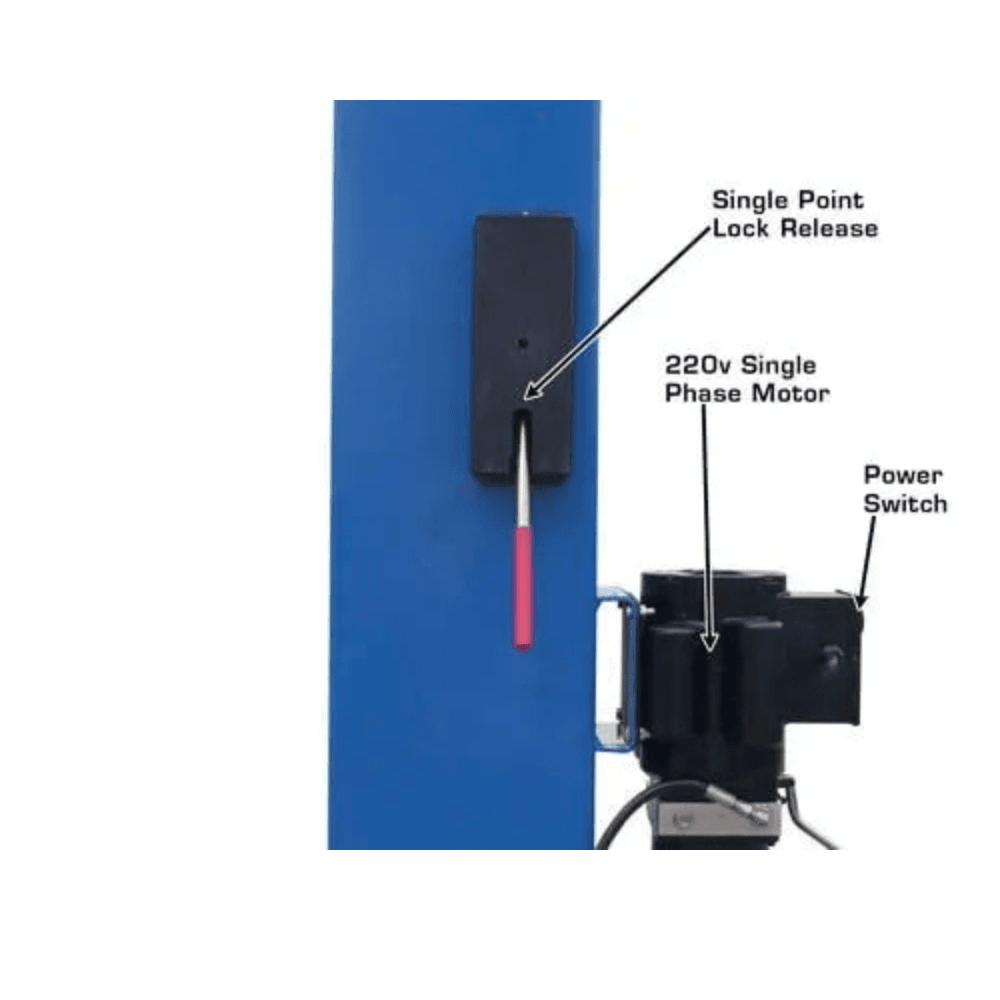 Atlas 8000 Lb Capacity Baseplate 2-Post Lift