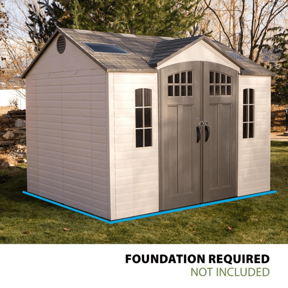 Lifetime 10′ x 8′ Outdoor Storage Shed, Gray