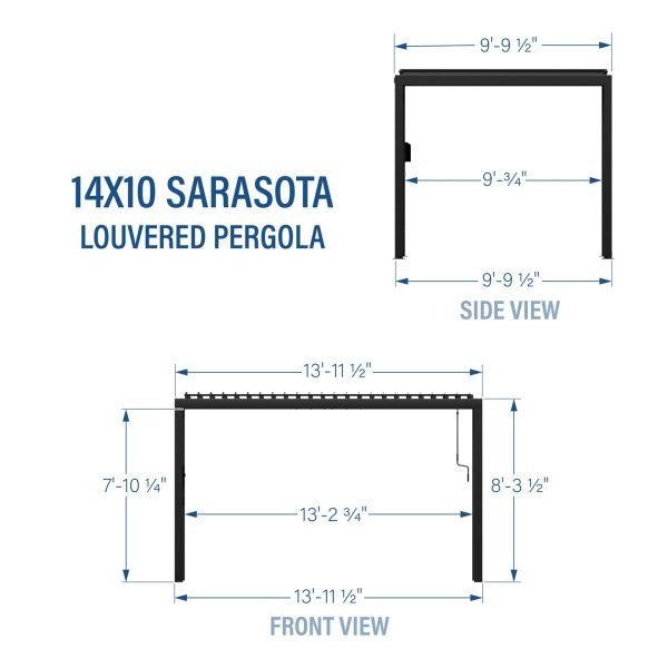 14×10 Somerville Pergola – Barnwood Stain