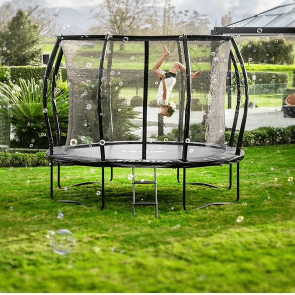 ALLSTAR 10 Trampoline Outdoor Backyard Play Equipment with Net & Ladder