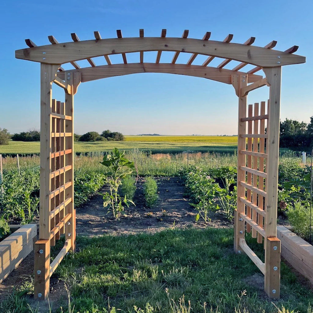 8′ Cedar Walk-Through Garden Arbor