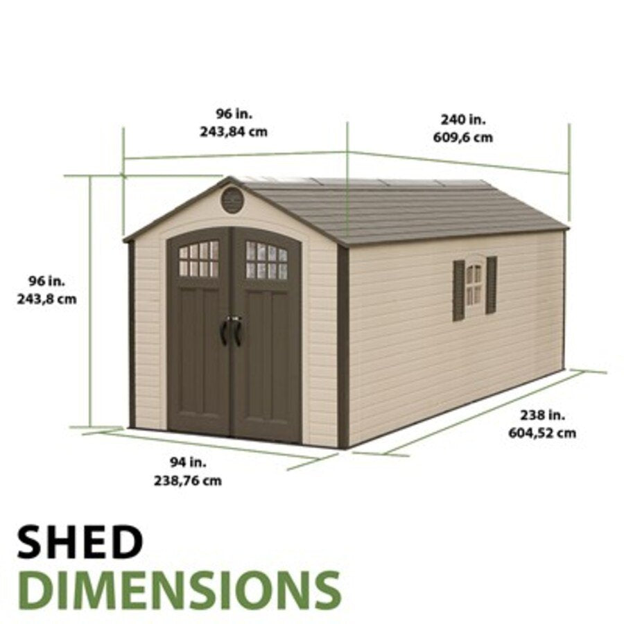 Lifetime 8 x 20 ft. Shed – 60120