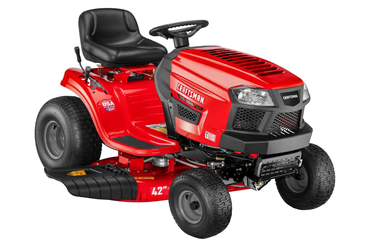 Craftsman T110 | 42″ Riding Mower | 17.5 HP Briggs & Stratton Engine | 7-Speed Transmission | 13AN77XS093