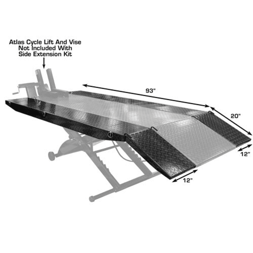 Atlas Motorcycle Lift W Side Extension Kit