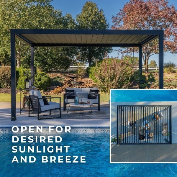 14×10 Somerville Pergola – Barnwood Stain