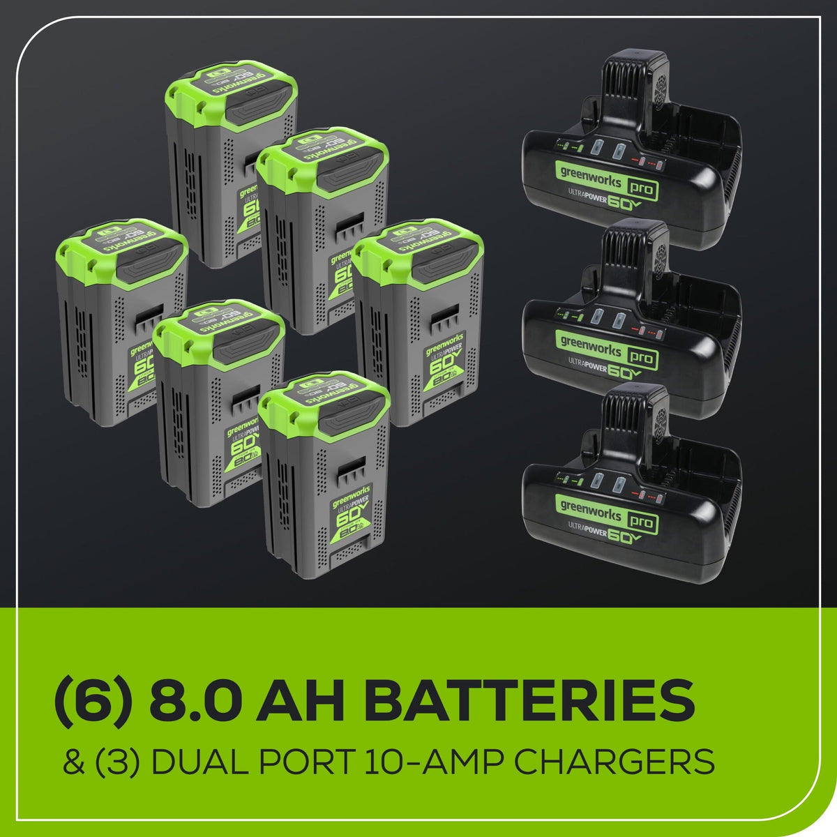 60V 42″ Cordless Battery CrossoverT Riding Lawn Mower + Bagger, (6) 8.0 Ah Batteries and (3) Dual-Port Turbo Chargers
