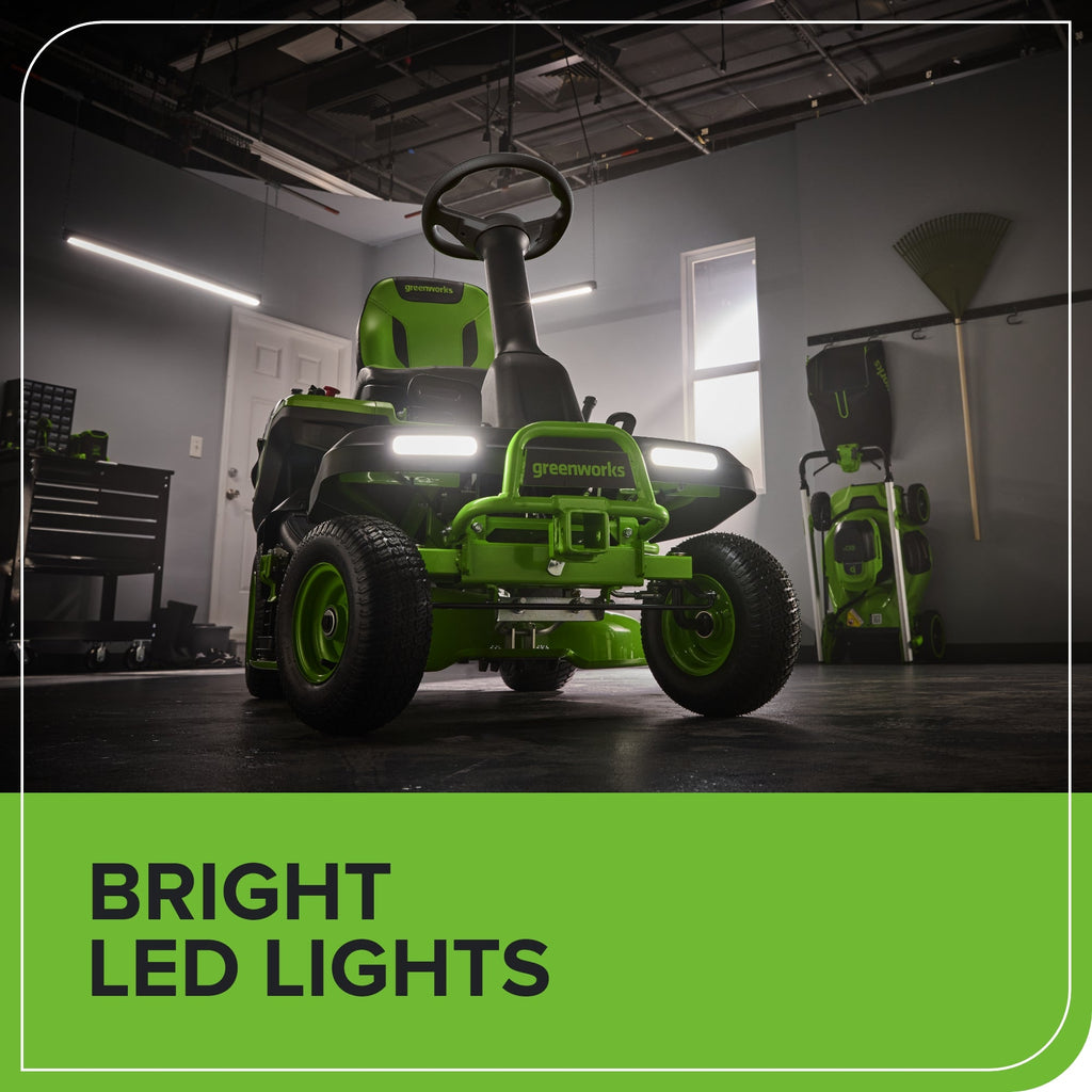 60V 30″ CrossoverT Riding Lawn Tractor, Bagger Included, (4) 8.0 Ah (1) 20.0Ah Batteries and 600-Watt Charger