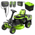 60V 30″ CrossoverT Riding Lawn Tractor, Bagger Included, (4) 8.0 Ah (1) 20.0Ah Batteries and 600-Watt Charger