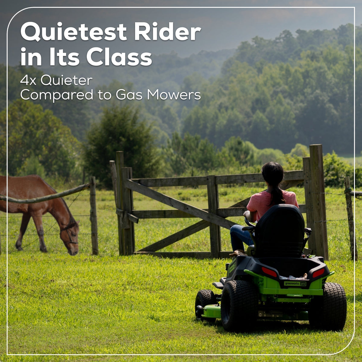 60V 42″ Cordless Battery CrossoverT Riding Lawn Mower: (6) 8.0 Ah Batteries and (3) Dual-Port Turbo Chargers