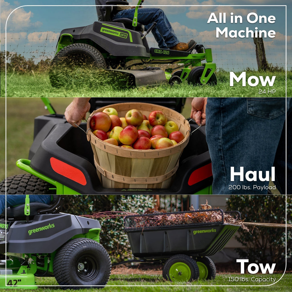 60V 42” Electric CrossoverZ Zero Turn Mower with (6) 8 Ah Batteries and (3) Dual Port Turbo Chargers