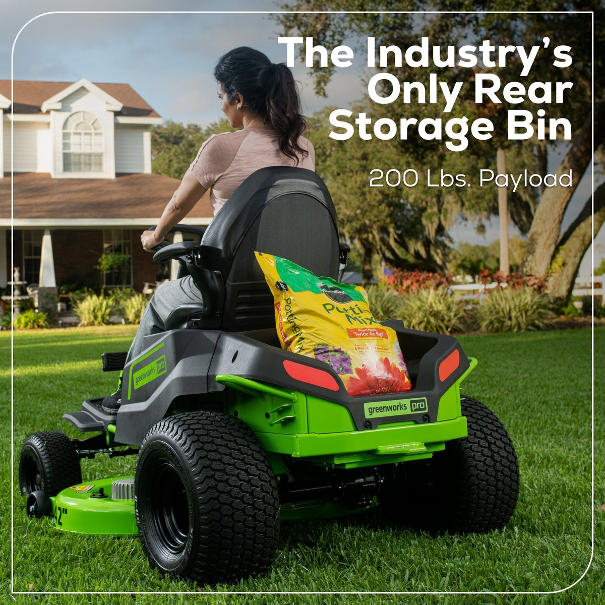 60V 42″ Cordless Battery CrossoverT Riding Lawn Mower: (6) 8.0 Ah Batteries and (3) Dual-Port Turbo Chargers