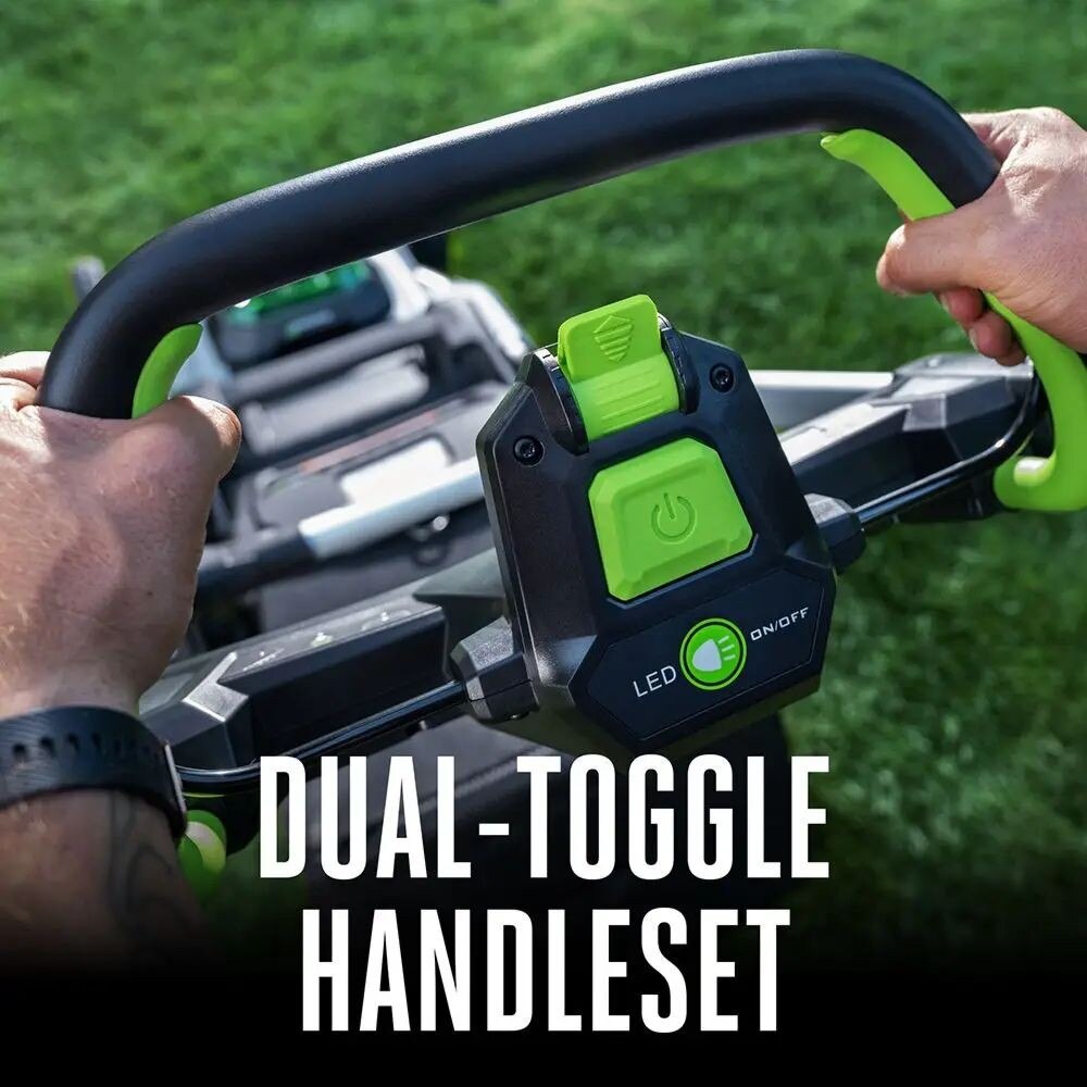 EGO LM2114SP New 21″ Brushless Self Propelled Mower With Dual Toggle Kit (6.0Ah, 320W Charger)