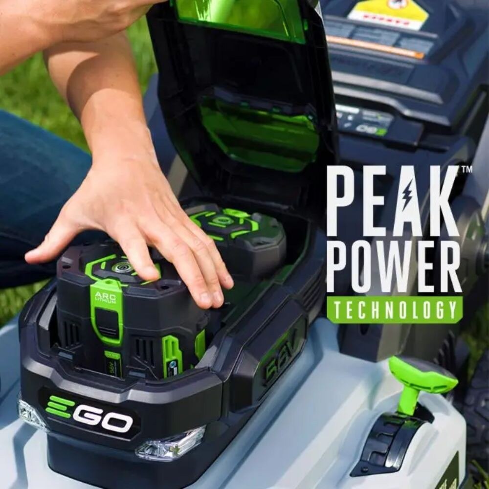 EGO LM2142SP 21″ Poly Deck Dual-port SP Lawn Mower Kit (550W Charger, 2*5.0Ah)