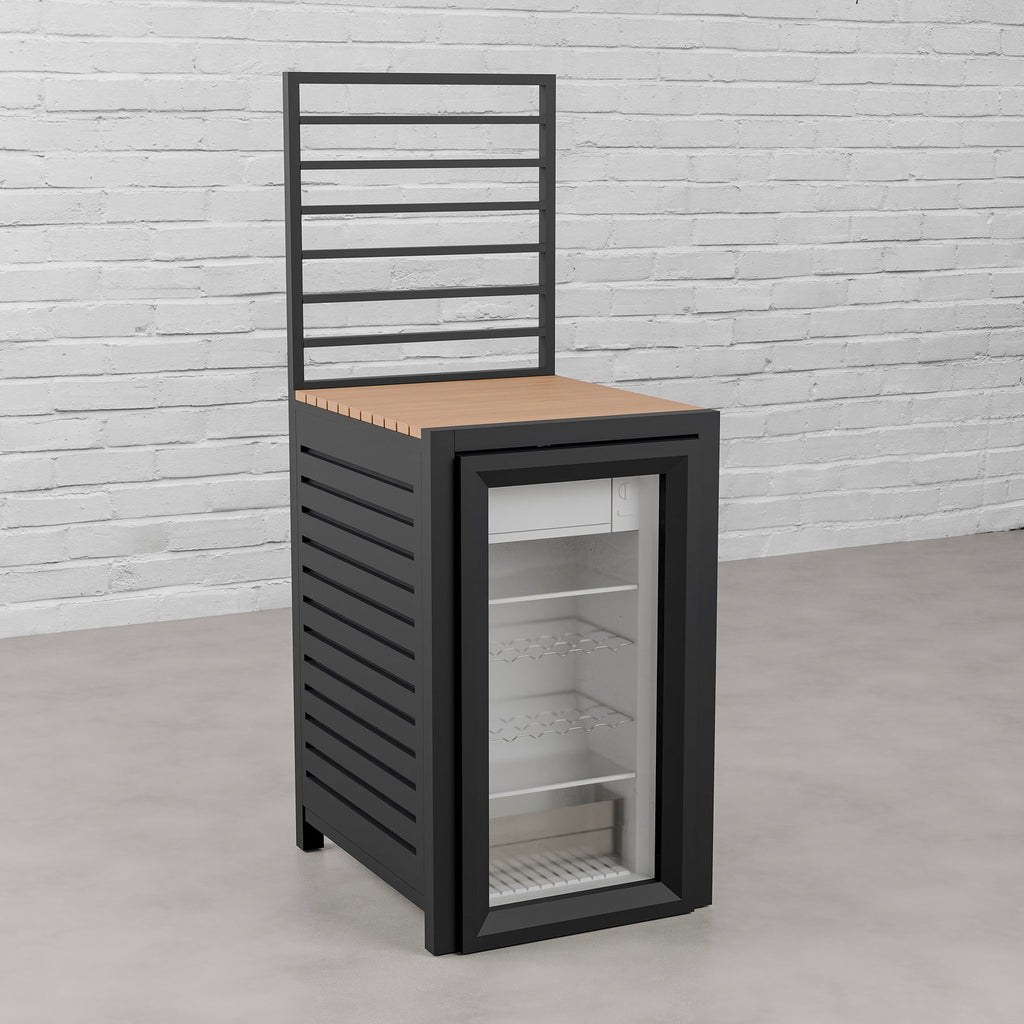 Draco Grills Scandic Modular 4 Burner Barbecue Cabinet with Double Cupboard & Fridge Unit