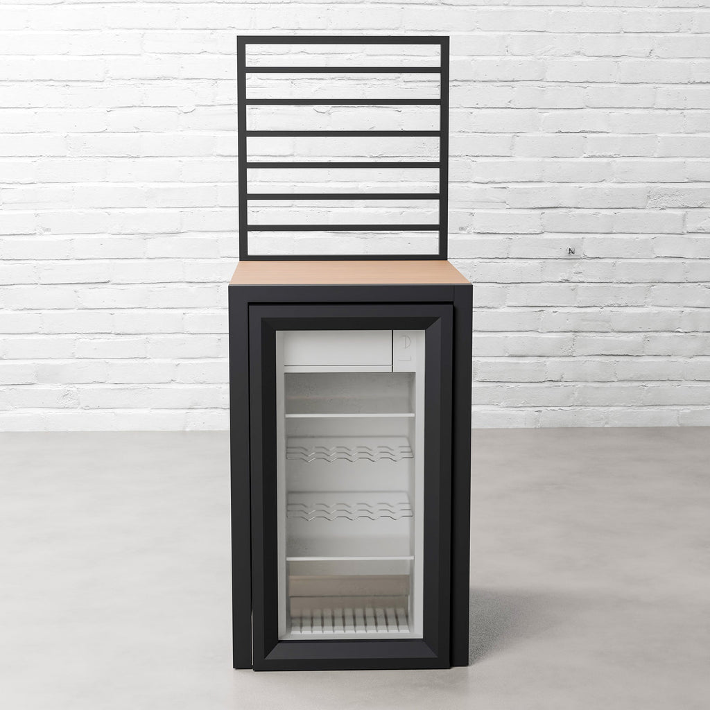 Draco Grills Scandic Modular 4 Burner Barbecue Cabinet with Double Cupboard & Fridge Unit