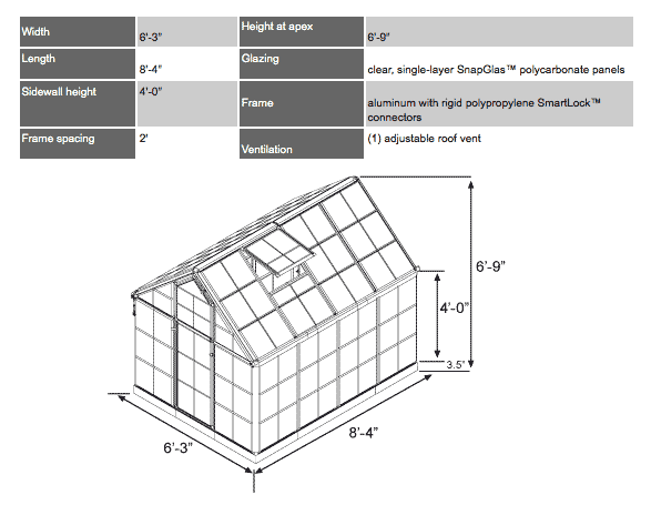 Snap & Grow Greenhouses – 6′ Widths