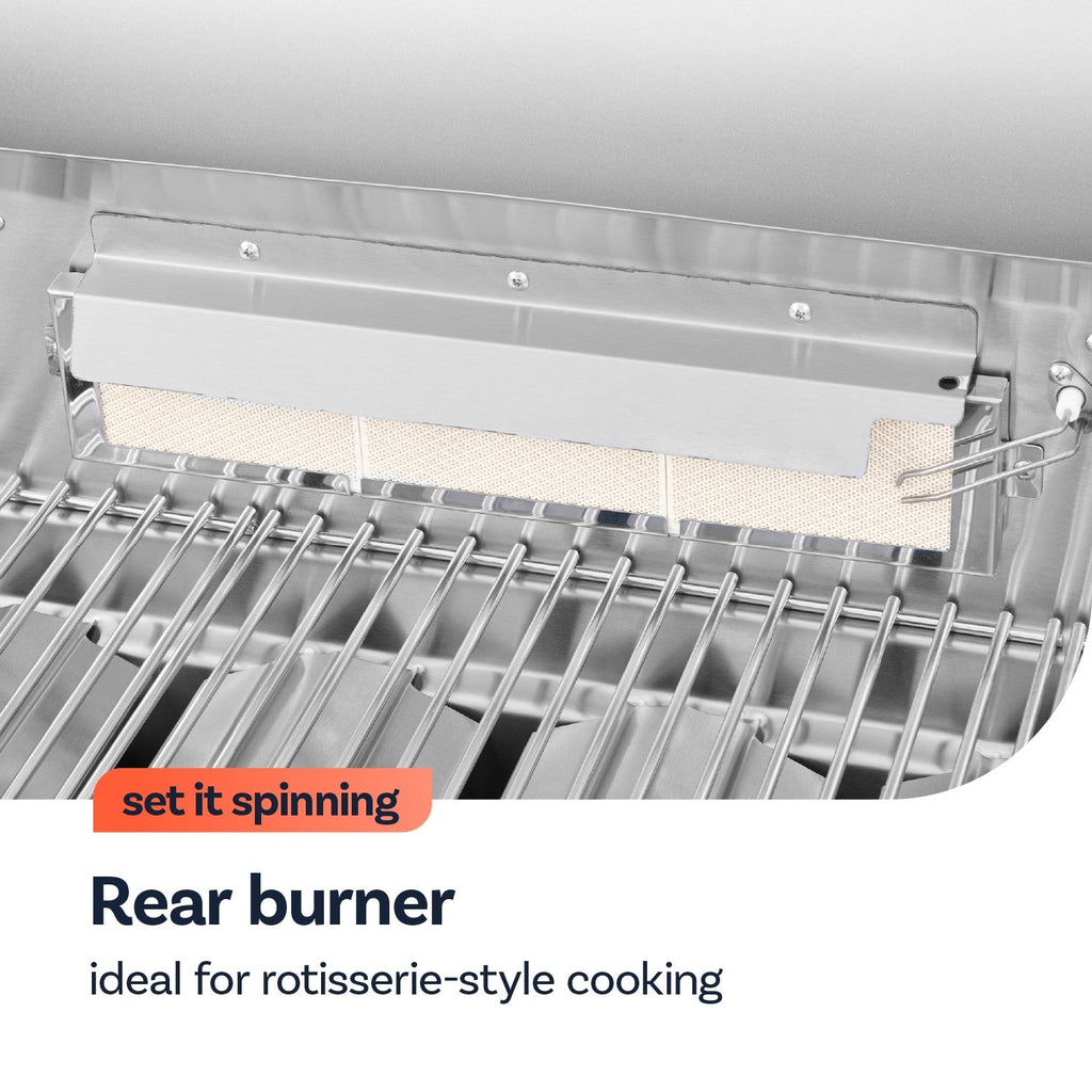 Boss Grill 6 Burner Built-In Gas BBQ - Stainless Steel