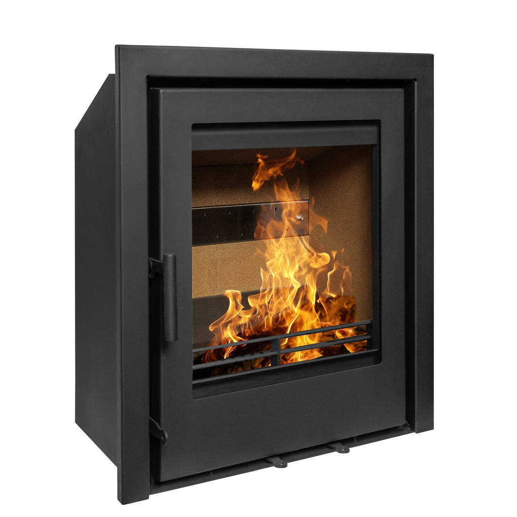 Mazona Clovelly 400 5kW Steel 3 Sided Trim Stove, Multifuel, Woodburning, Cassette, Inset, Eco Design Approved, Defra Approved