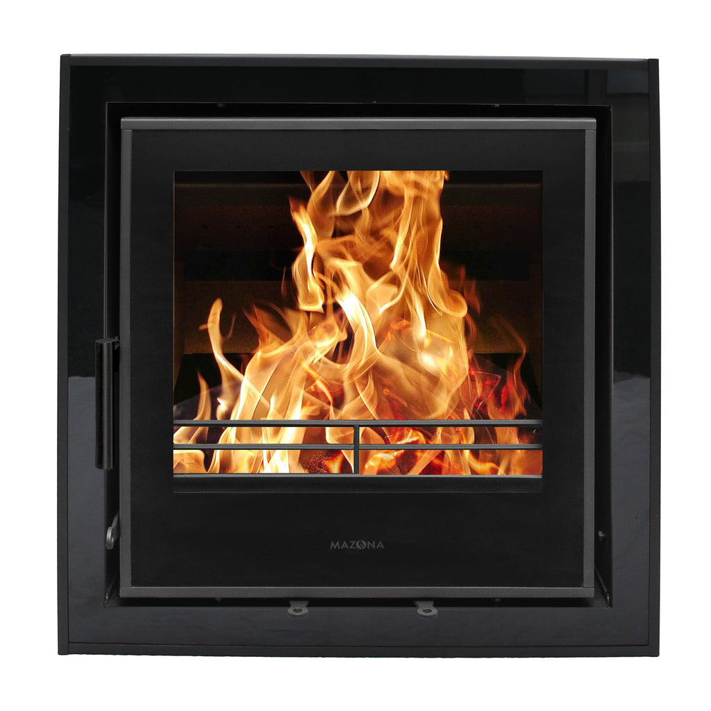 Mazona Clovelly 550 6kW 4 Sided  Glass Trim Stove, Multifuel, Woodburning, Cassette, Inset, Eco Design Approved, Defra Approved