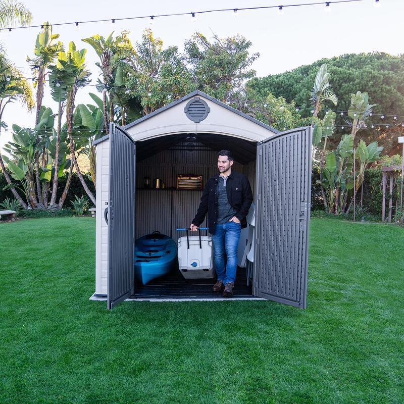 Lifetime 8 ft x 15 ft Outdoor Storage Shed – 60394