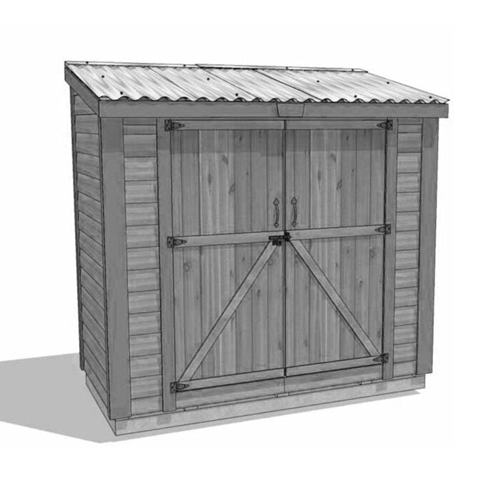 8' x 4' SpaceSaver Storage Shed – Double Doors
