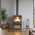 Mazona Heatwave 8kW Log Store Multifuel Woodburning Stove, Freestanding, Eco Design Approved, Defra Approved