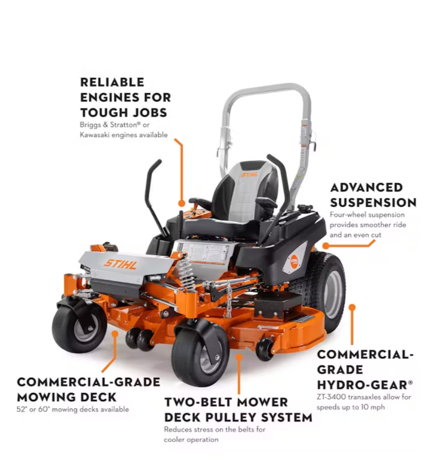 STIHL® RZ 560 K – 60″ DECK ZERO-TURN LAWN MOWER
