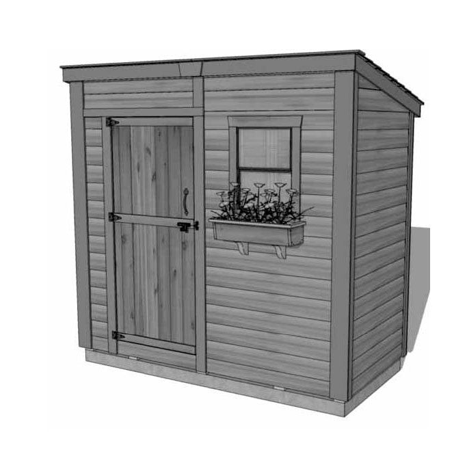 8′ x 4′ GardenSaver Storage Shed – Single Door