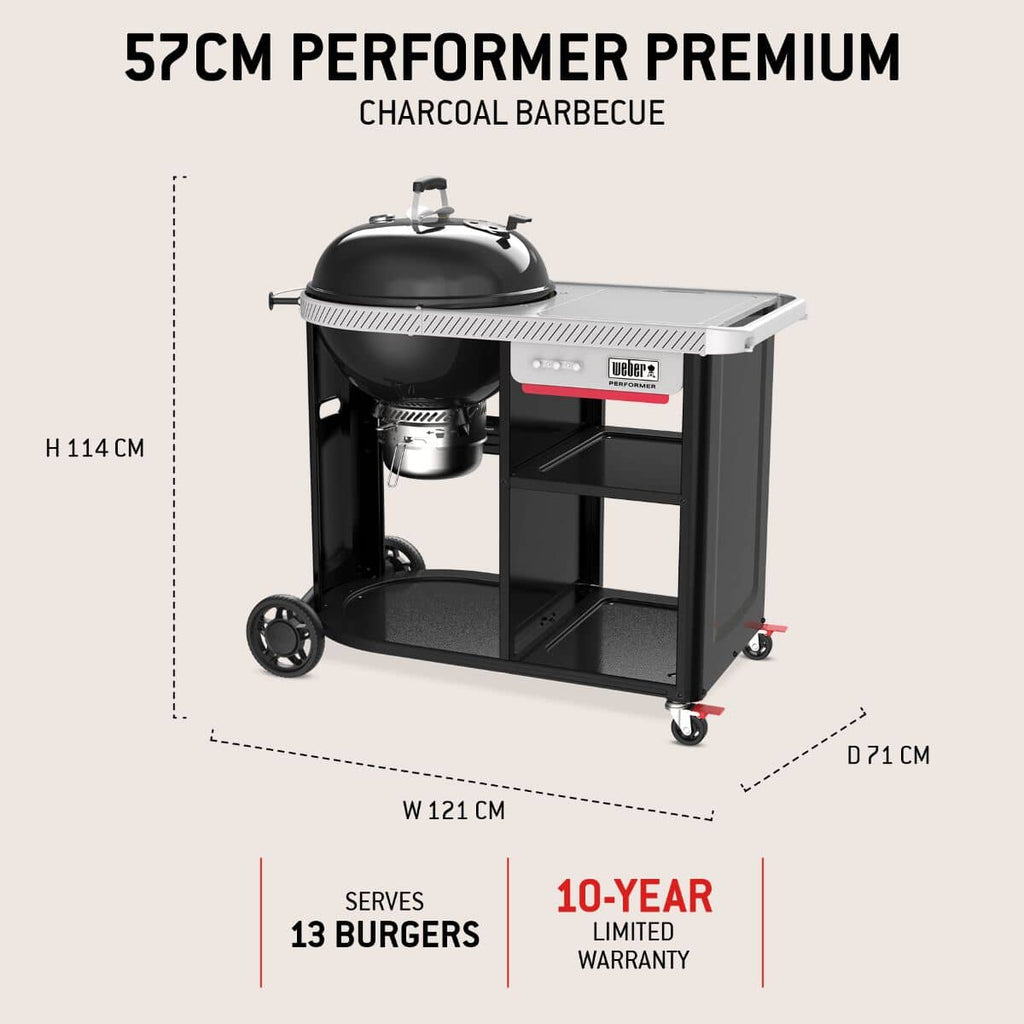 Weber Performer Premium 57cm Charcoal BBQ - NEW FOR 2026