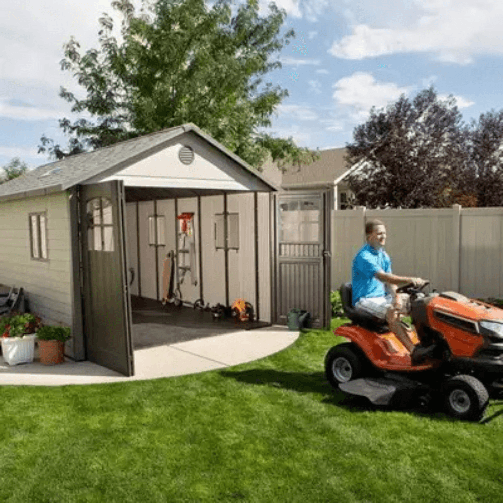 Lifetime 11×21 Storage Garage Kit W/ 9 Ft Wide Doors (60237)