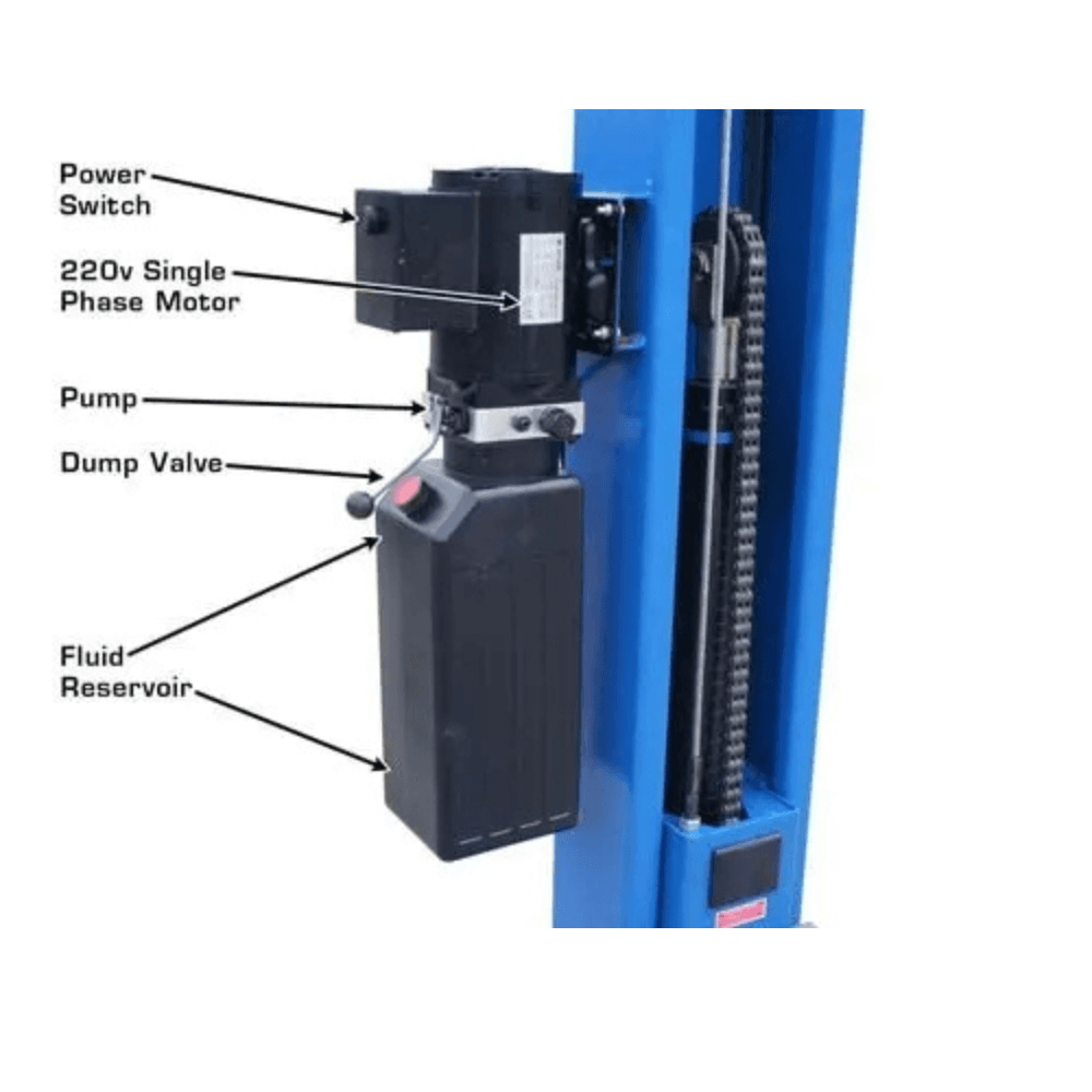 Atlas 8000 Lb Capacity Baseplate 2-Post Lift