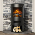 Caldo Moda Freestanding Electric Stove with Log Store