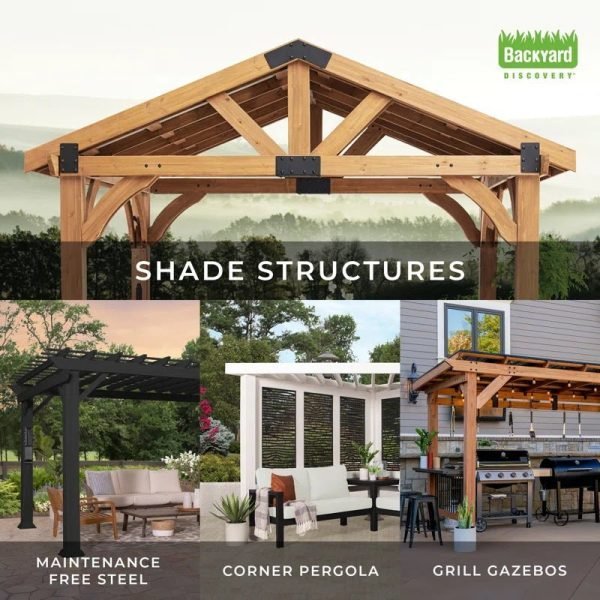 Arlington 12′ X 12′ Solid Wood Patio Gazebo
