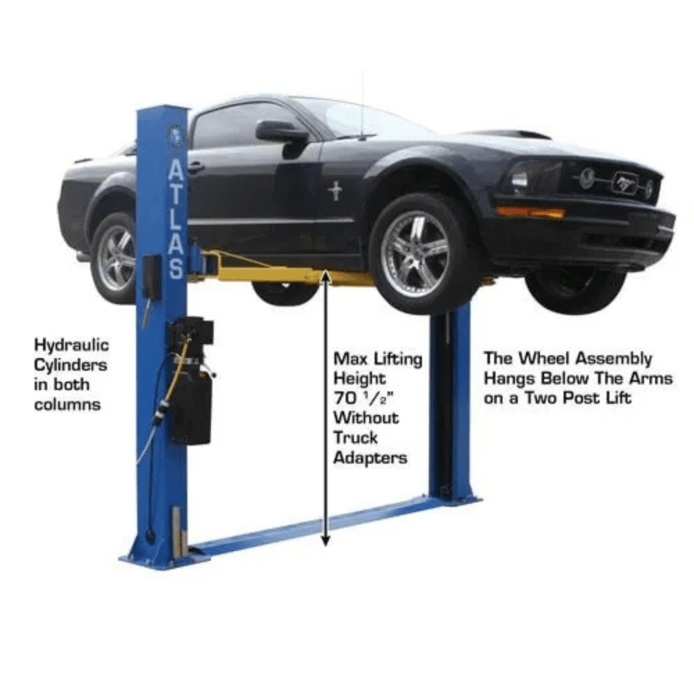 Atlas 8000 Lb Capacity Baseplate 2-Post Lift