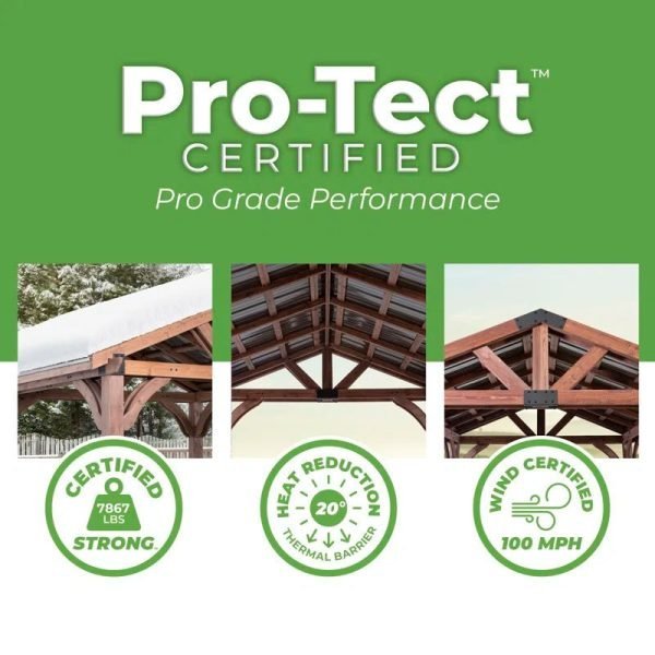 Arlington 12′ X 12′ Solid Wood Patio Gazebo