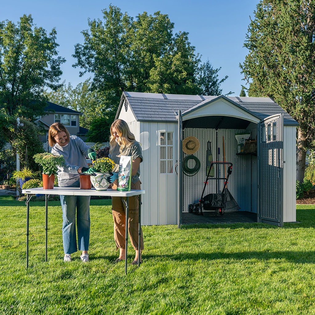 Lifetime 10 Ft. X 8 Ft. Side Entry Outdoor Storage Shed – 60466