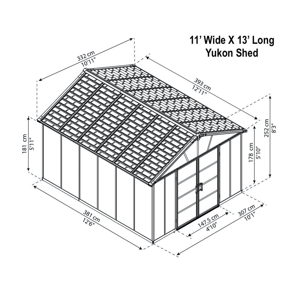 Heavy Duty Yukon Sunlit Garden & Utility Shed