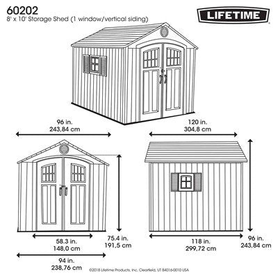 Lifetime 8 x 10 ft. Outdoor Storage Shed – 60202