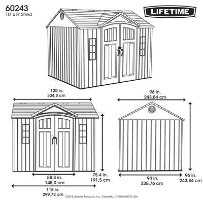 Lifetime 10 x 8 ft. Storage Shed – 60243