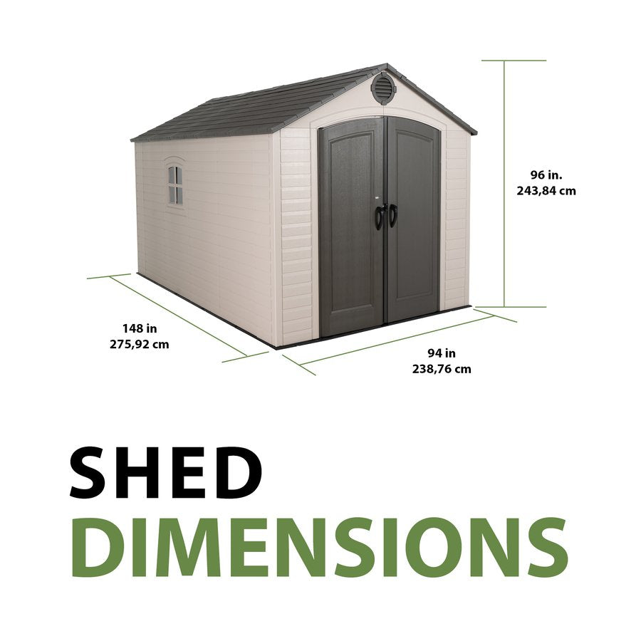 Lifetime 8 x 12.5 ft. Outdoor Shed – 6402