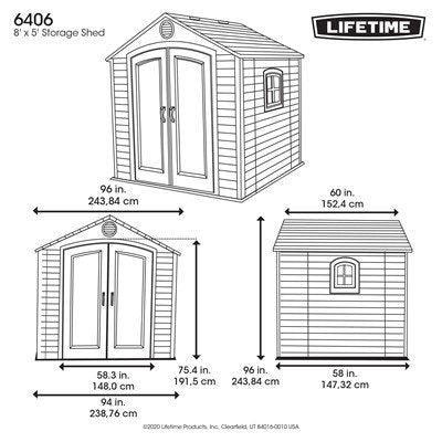 Lifetime 8 x 5 ft. Shed – 6406