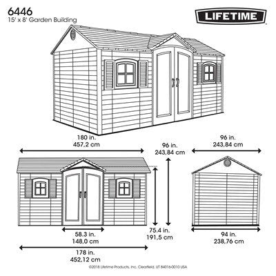 Lifetime 15 x 8 ft. Shed – 6446