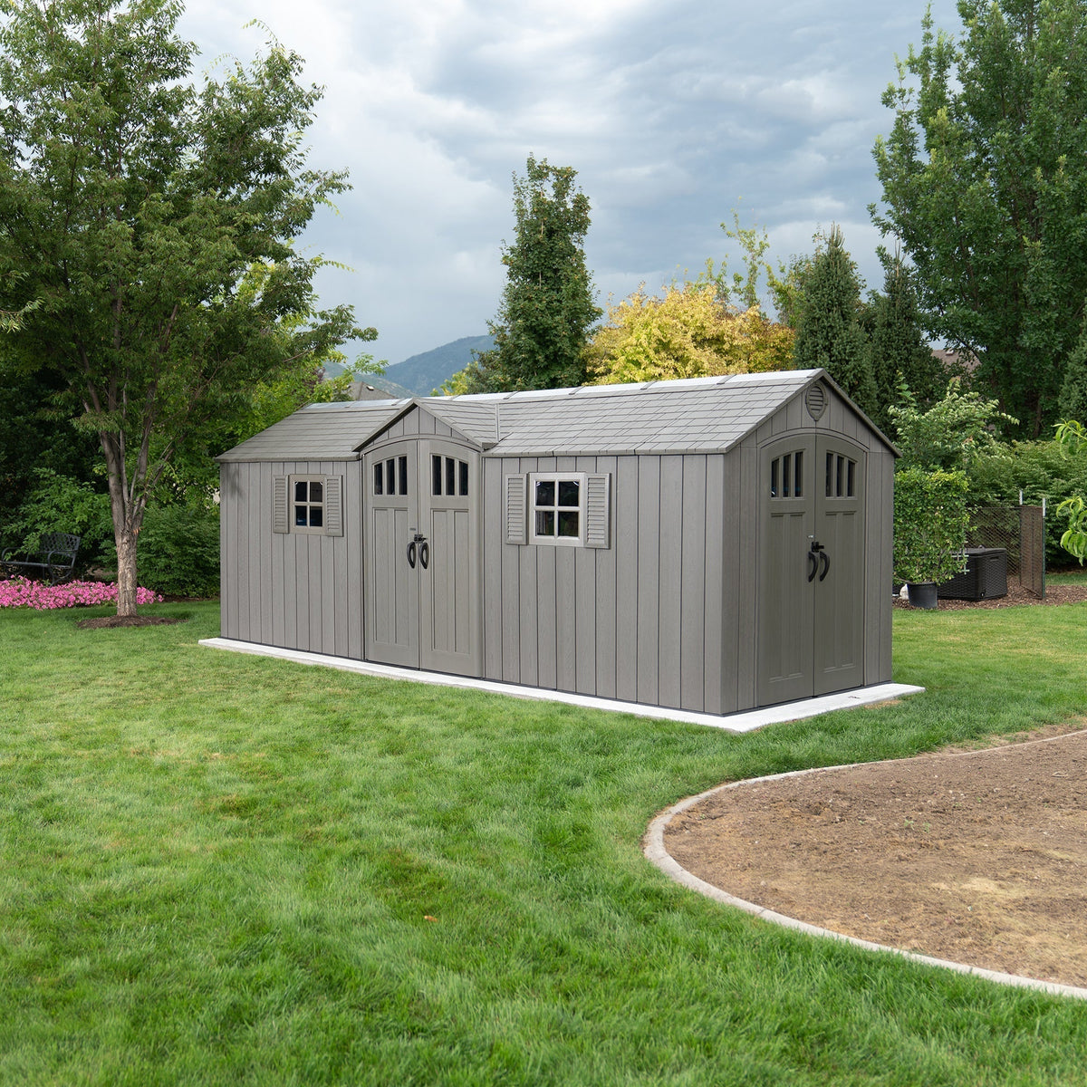 Lifetime 20 ft x 8 ft Outdoor Storage Shed – 60456