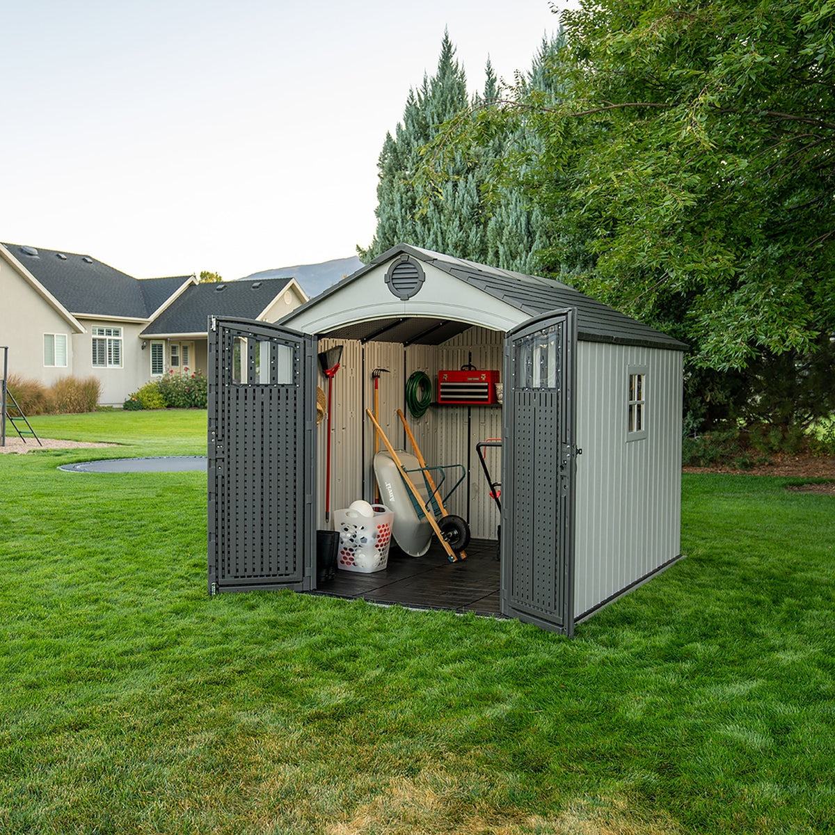Lifetime 8 Ft. X 10 Ft. Outdoor Storage Shed – 60469
